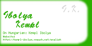 ibolya kempl business card